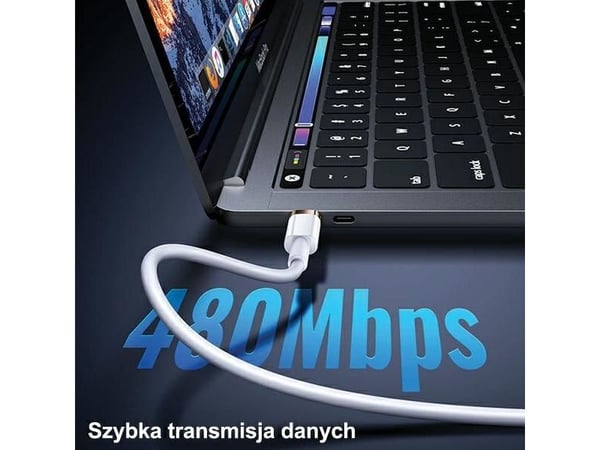 USB-kabel USAMS USB-C till Lightning 1,2 m svart (SJ484USB01)