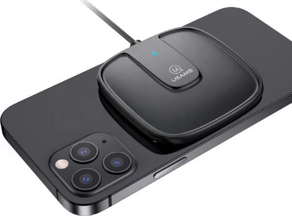 USAMS belagt magnetisk lader 15W svart