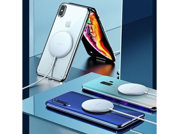 USAMS Induktiolataus US-CD160 magneettinen W2 15W alumiini iPhone 12 sarja hopea/hopea CD160DZ01