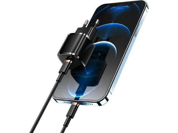 USAMS kabelbunden laddare 1xUSB-C T36 mini 20W (endast huvud) PD3.0 fast charging vit CC124TC02 (US-CC124)