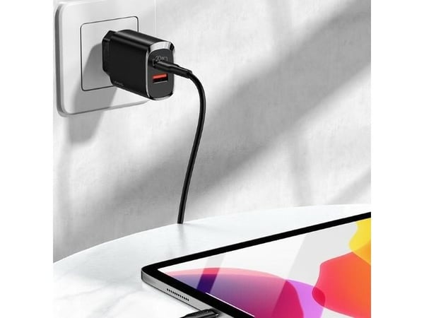 USAMS T35-lader 1x USB-A 1x USB-C 3 A (CC121TC02)