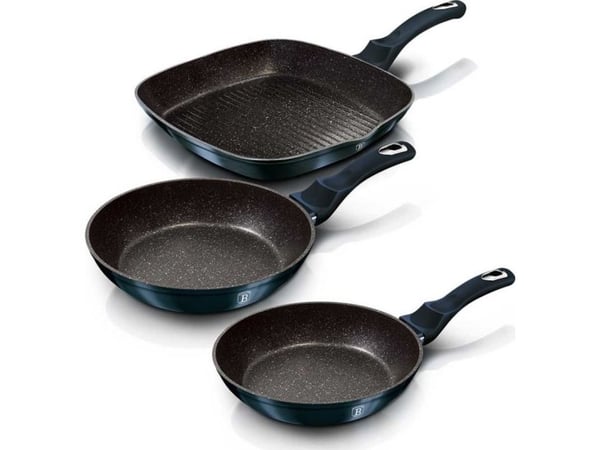 Stekepanne Berlinger Haus grill støpejern 20/24/28 cm 3 stk.
