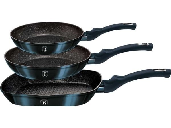 Stekepanne Berlinger Haus grill støpejern 20/24/28 cm 3 stk.
