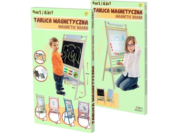 Naturligt magnetiskt whiteboard 4-i-1