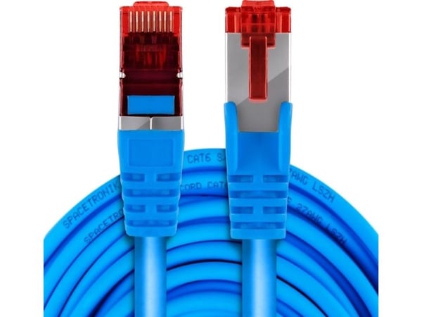 Spacetronik-kabel RJ45 CAT 6 S/FTP AWG27 LSZH blå 7,5 m