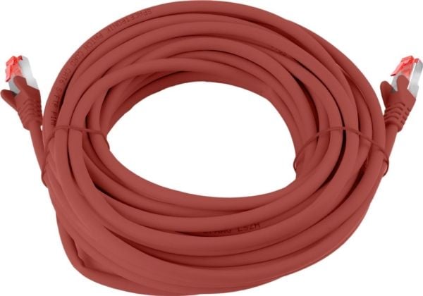 Spacetronik-kabel RJ45 CAT 6 S/FTP AWG27 LSZH rød 7,5 m