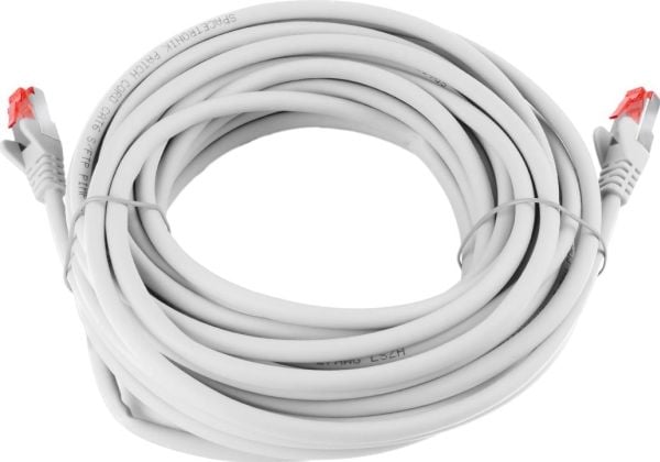 Spacetronik RJ45 CAT 6 S/FTP-kabel AWG27 LSZH hvit 10 m