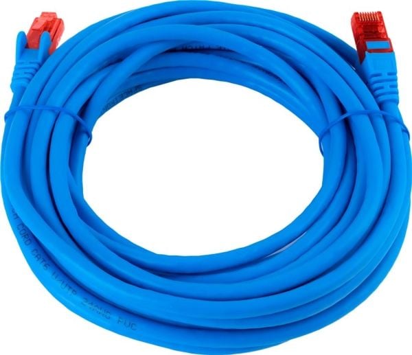 Spacetronik Kabel RJ45 CAT 6 U/UTP AWG24 blå 10m