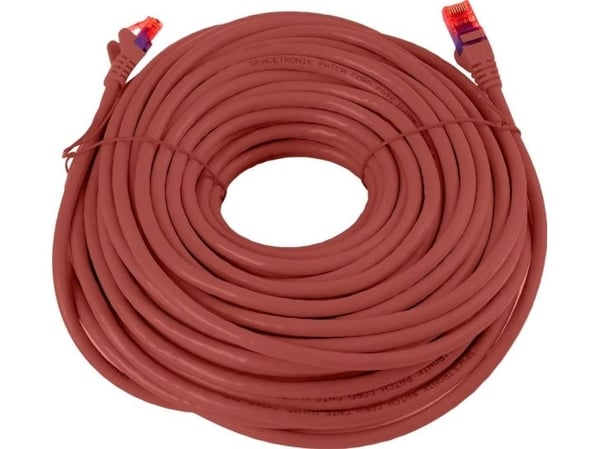 Spacetronik nettverkskabel RJ45 CAT 6 U/UTP AWG24 rød 30 m