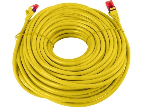 Spacetronik Kabel RJ45 CAT 6 U/UTP AWG24 gul 20m