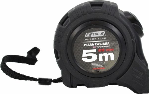 AW-Tools magnetisk målebånd 5 m x 25 mm ABS, auto-stop, 1-AUTO STOP