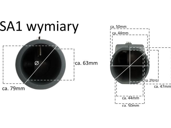 GTV Justerbar adapter for LED gatestolpelykter 50W SA1 GTV 0840