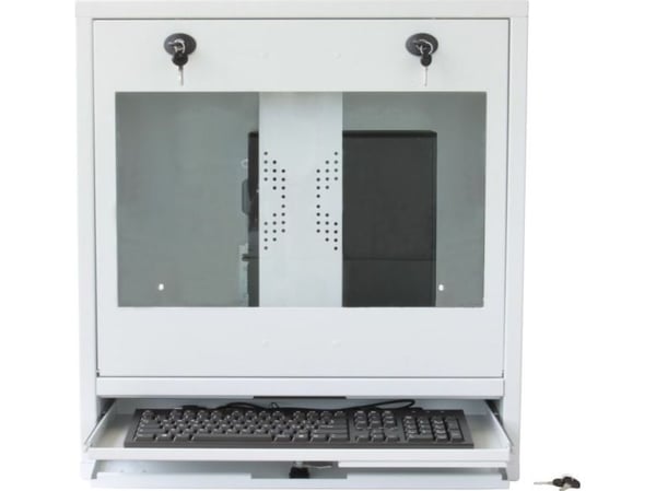 Techly ICRLIM10, Veggmonterbar hylle, 1U, 28,4 kg, Grå