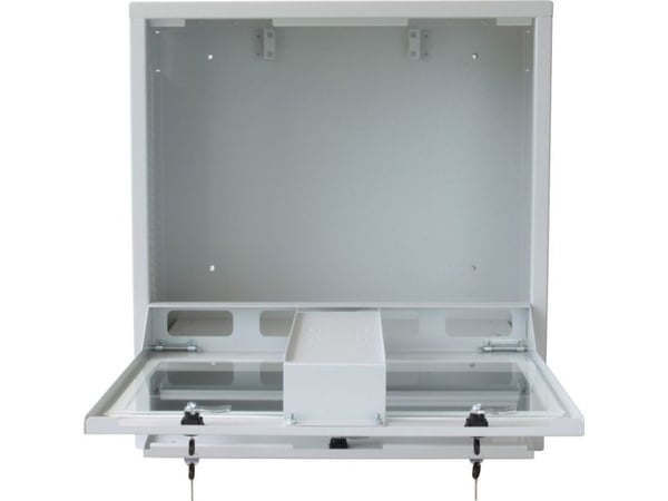 Techly ICRLIM10, Veggmonterbar hylle, 1U, 28,4 kg, Grå