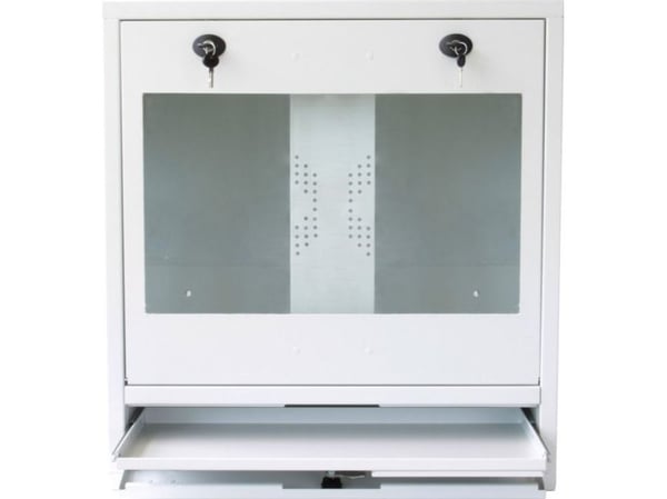 Techly ICRLIM10, Veggmonterbar hylle, 1U, 28,4 kg, Grå