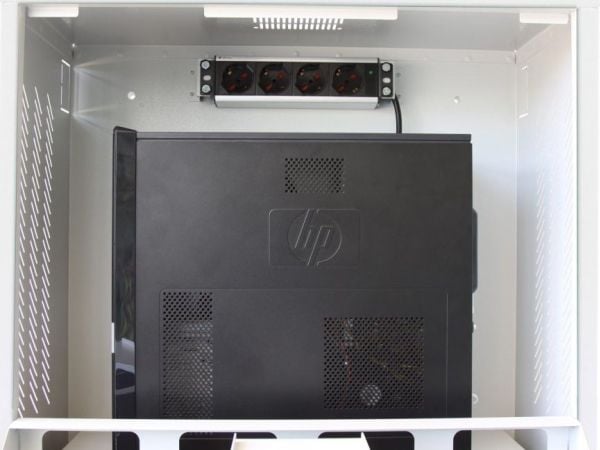 Techly ICRLIM10, Veggmonterbar hylle, 1U, 28,4 kg, Grå