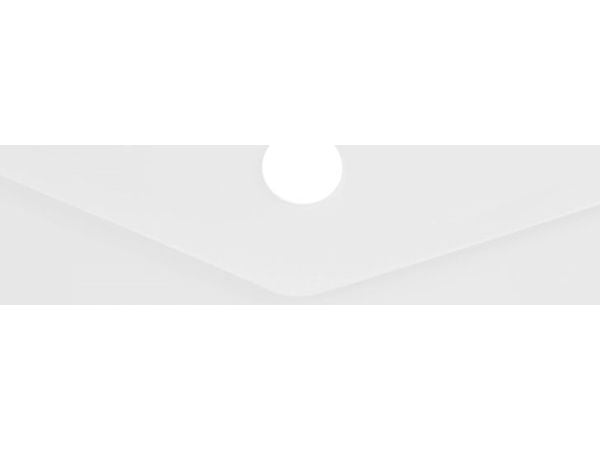 Biurfol A5 konvoluttmappe med trykknapp PP hvit transparent