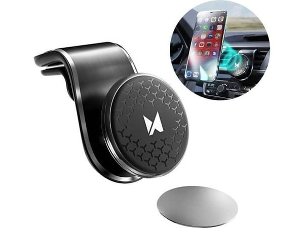 Wozinsky magnetisk bilhållare för ventilationsgaller 360° svart (WMH-03)