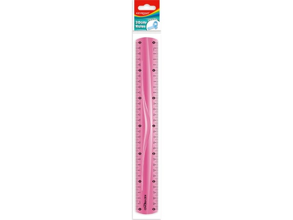 Keyroad linjal KEYROAD, 30 cm, elastisk, oppheng, mix farger