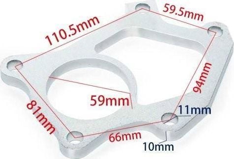 TurboWorks fläns downpipe till SUBARU STI Twin Scroll VF36 VF37