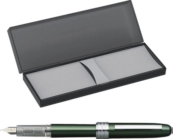 Platinum Plaisir grønn fyllepenn, F