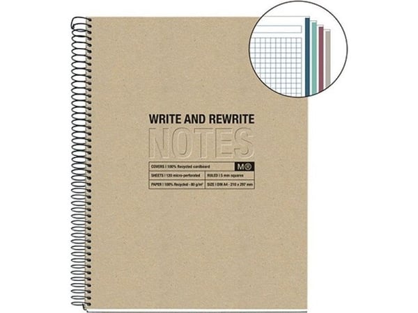 Miquelrius Notizblock BEIGE Recycle A4 80 Blatt