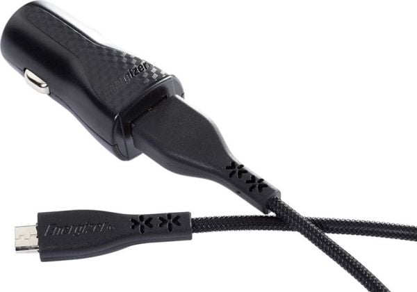 Energizer HardCase - USB-A 1A autolaturi + Micro USB-kaapeli (musta)