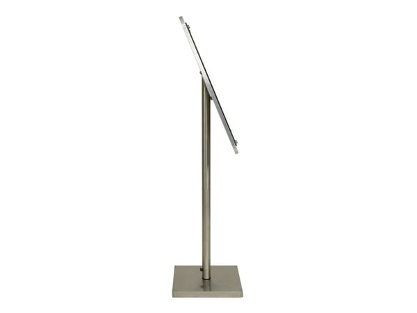 Securit® GLASS STAR Informationsdisplay 125 til 4xA4, valnød - komplet kit