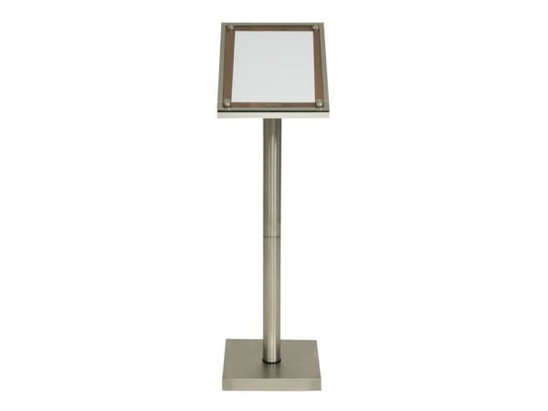 Securit® GLASS STAR Informationsdisplay 85 til 1xA4, valnød - komplet kit