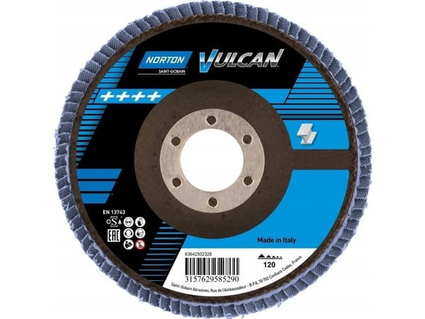 Norton Clipper Tarcza lamelkowa FLD FDTF 125x22 R842 NOR P80 VULNZ EU