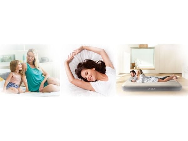 Intex Dura-Beam Pillow Rest Classic, Kaksoispatja, Suorakulmio, Sisätila ja ulkotila