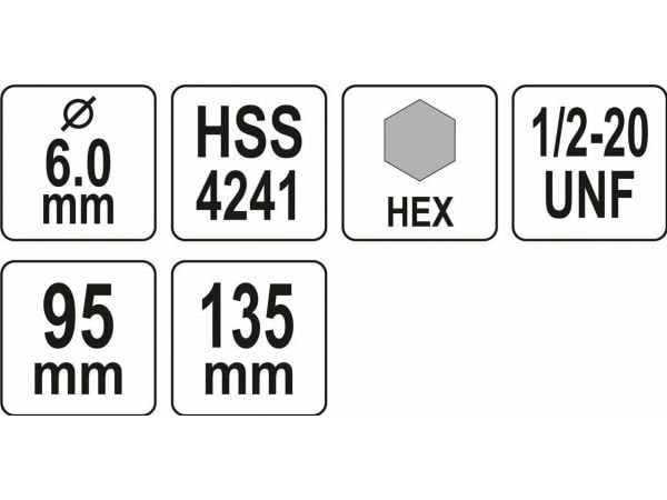 YATO HSS 1/2" HEX 10mm reikäsahan kahva