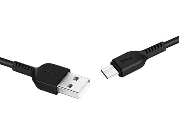 USB-kabel Hoco USB-A til USB-C 1 m svart (6957531061182)