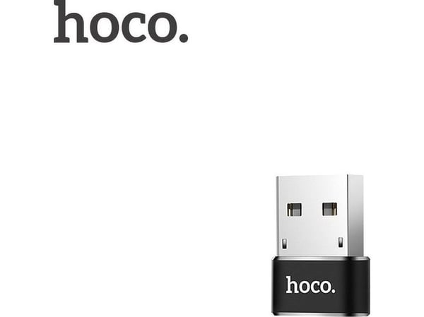 USB-adapter Hoco UA6 USB-A til USB-C svart (6957531064138)