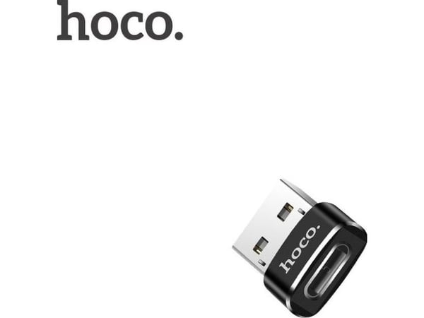 USB-adapter Hoco UA6 USB-A til USB-C svart (6957531064138)