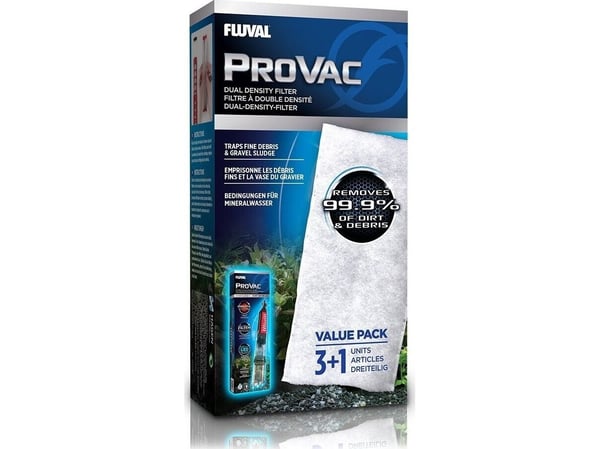 Fluval filterinnsatser til Fluval ProVac støvsuger, 3+1 stk