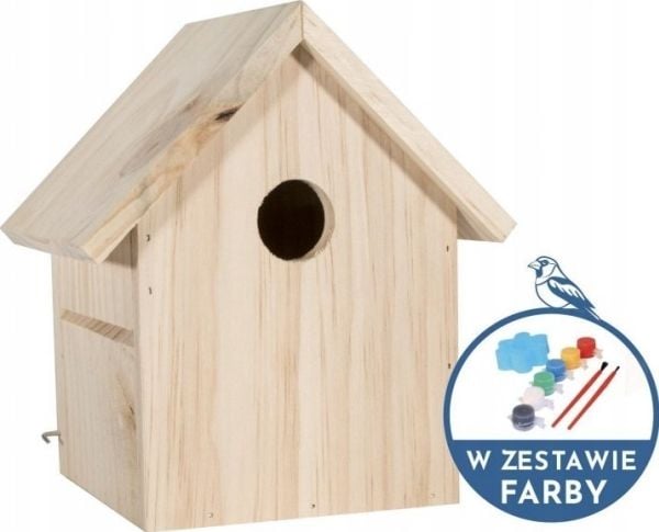 Garden&Fun fuglehytte av sedertre med 2 utskiftbare fronter i settet 21x15,5x32 cm