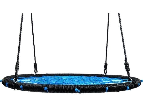 Funfit gyngesete/vingestol i asurblått storkereir 100 cm for barn