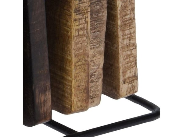 Home Styling Collection träunderlägg för kopp/kastrull, 6 st + metallställ