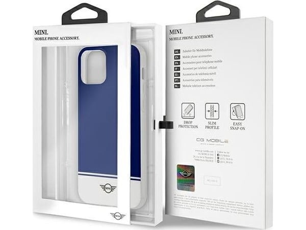 Mini Morris Mini MIHCP12MPCUBINA til iPhone 12/12 Pro 6,1" mørkeblå hardt deksel Stripe Collection