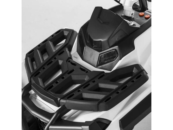 Batteridriven ATV för barn Vit + EVA-hjul + MP3-radio + LED + Långsam start