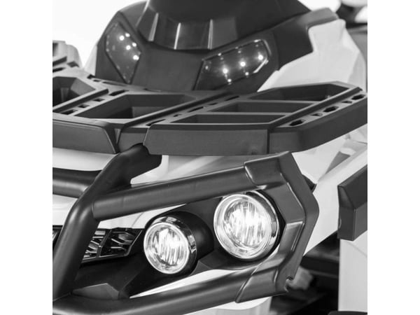 Batteridriven ATV för barn Vit + EVA-hjul + MP3-radio + LED + Långsam start