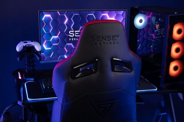 SENSE7 tyg Sentinel fåtölj svart