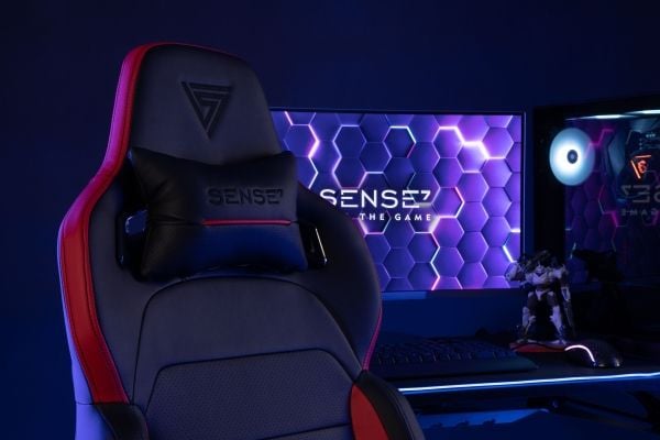 SENSE7 tyg Sentinel fåtölj svart