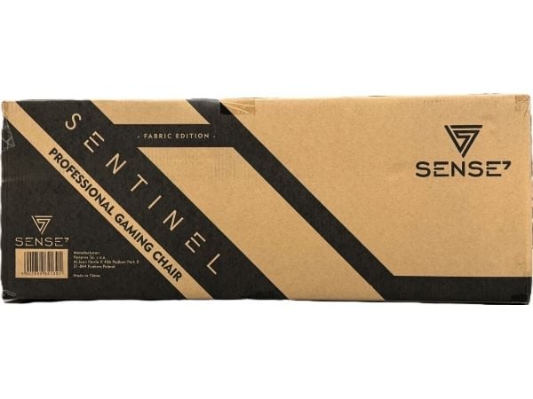 Sense7 Sentinel kangaspelituoli, musta ja harmaa