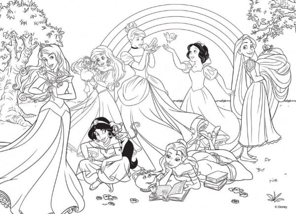 Lisciani Dobbeltsidig puslespill maxi 24 Disney-prinsesser