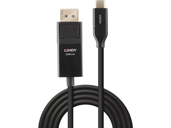 Lindy 43303, 3 m, USB Type-C, DisplayPort, Uros, Uros, Suora