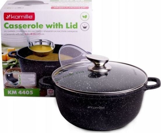 Kamille gryte med lokk 24 cm 4,5 l (KM-4405)