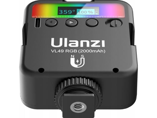 LED-lampe Ulanzi VL49 RGB, WB (2500 K - 9000 K)