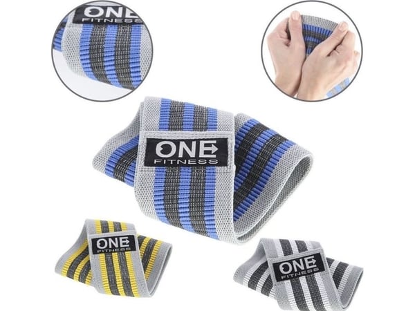 One Fitness Hip Band HB001 sett – ulike motstandsnivåer, flerfarget, 3 stk.